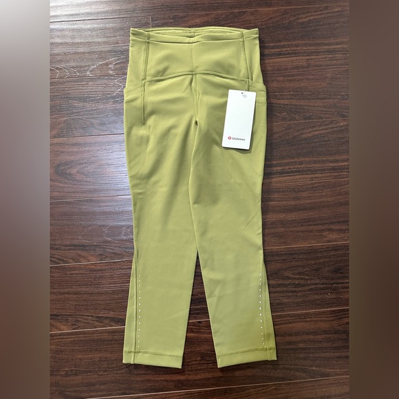 NWT Lululemon Swift Speed High Rise Crop 21” Bronze Green - Picture 3 of 5